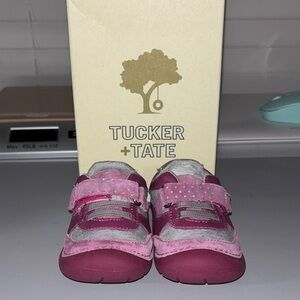 Tucker + Tate Pink and Gray Baby Walker Shoes size 4M